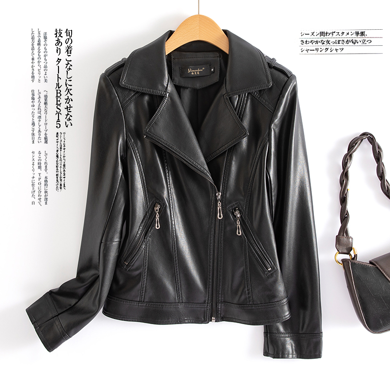 海宁真皮皮衣女短款韩版秋冬新款显瘦机车皮夹克小外套潮