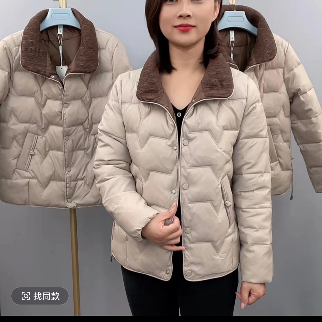 <直播同价>秋冬款时尚净版翻领棉服