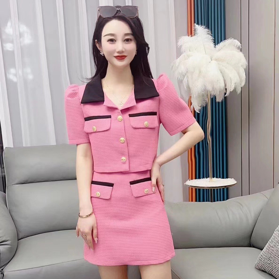 2024显瘦半身裙两件套新款夏季洋气套装裙小香风女士高档气质裙子