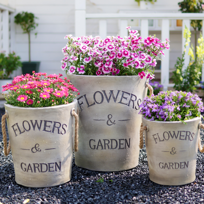 创意花盆特大号欧式户外别墅花园庭院仿水泥阳台布置大口径深高盆