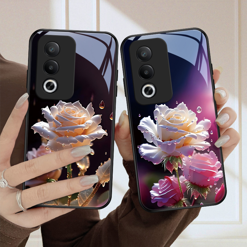 盛开花朵适用OPPOA3活力版手机壳保护套全包防摔散热玻璃新款限量