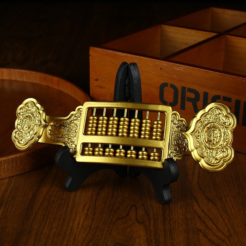新款算盘实心如意算盘摆件店铺客厅办公室装饰工艺品饰品