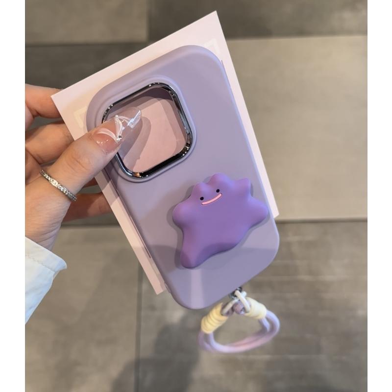 欧克里里紫色怪兽支架适用苹果16金属框手机壳华为vivo小米14oppo