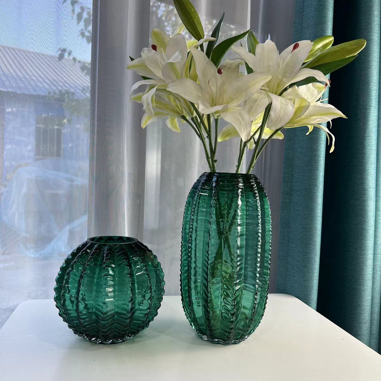 14  轻奢欧式创意简约花瓶玻璃原色水培水培插花鲜花客厅餐桌