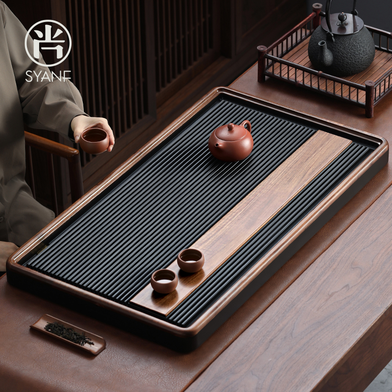 电木茶盘桌面专用胡桃木干泡台茶海茶台2025最新款高端大气仿电木
