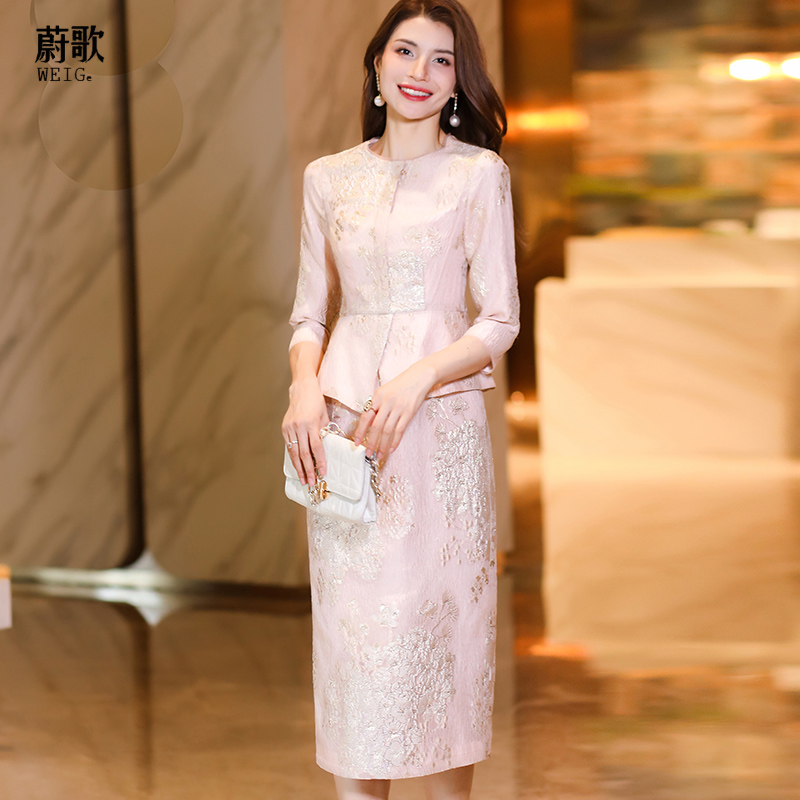 2025春季新款高级感修身连衣裙高腰显瘦优雅一步裙名媛风1431