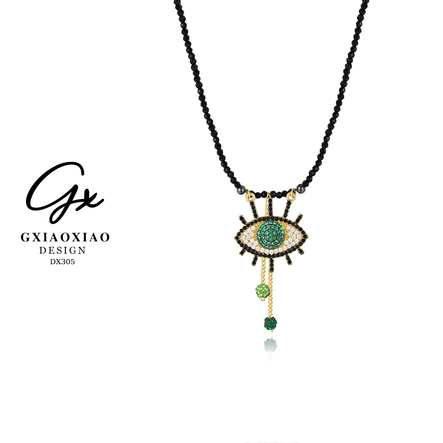 G XIAOXIAO经典项链 复古时尚个性恶魔之眼项链 DX305新年礼物