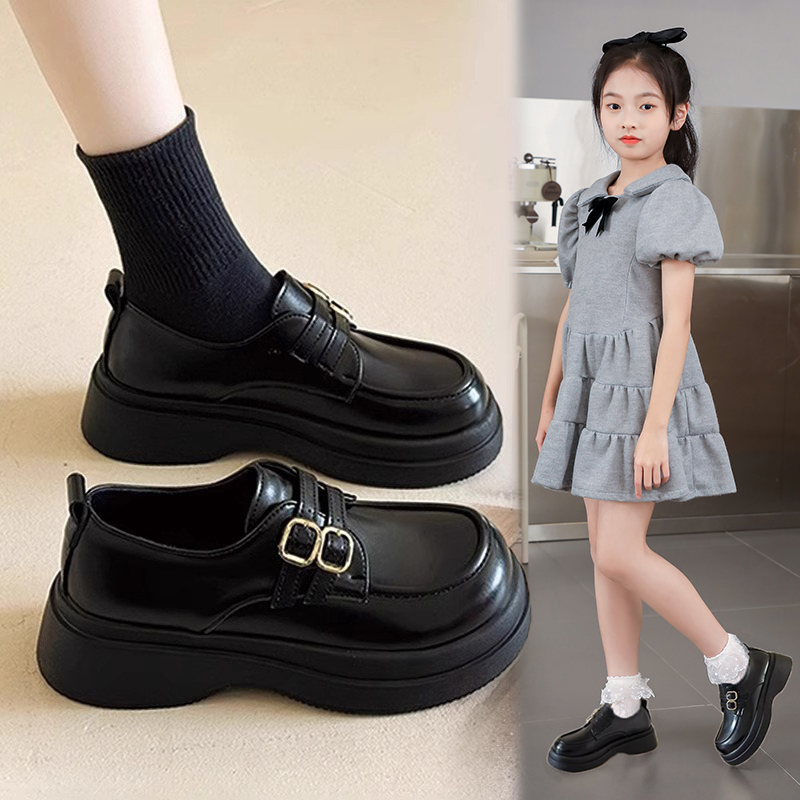 女童皮鞋2025新款春秋款黑色儿童单鞋学生演出鞋中大童公主鞋百搭