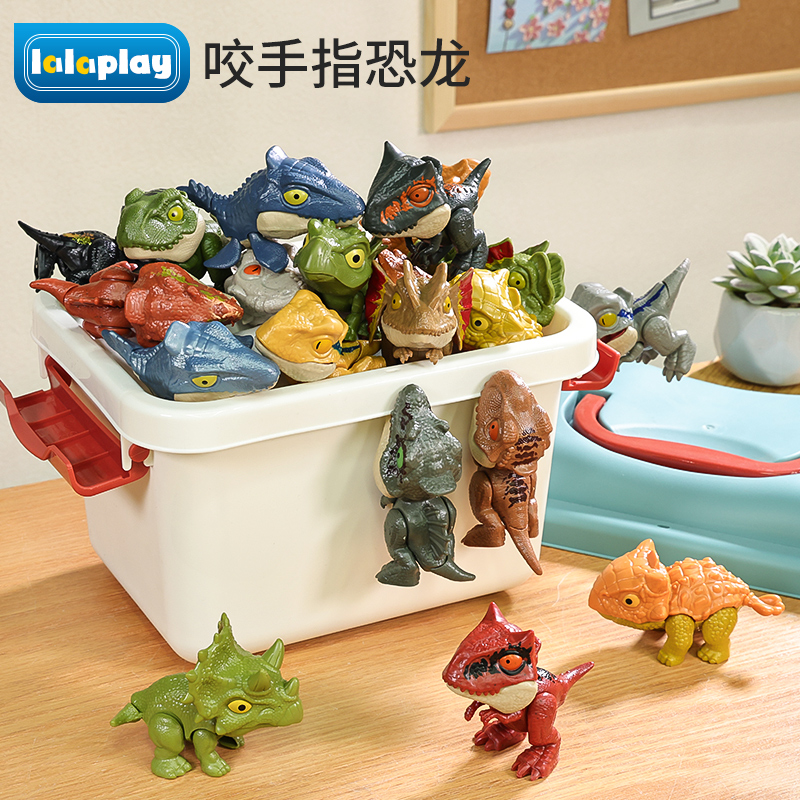 咬手指恐龙儿童玩具男孩网红爆款侏罗纪霸王龙三角小恐龙动物模型