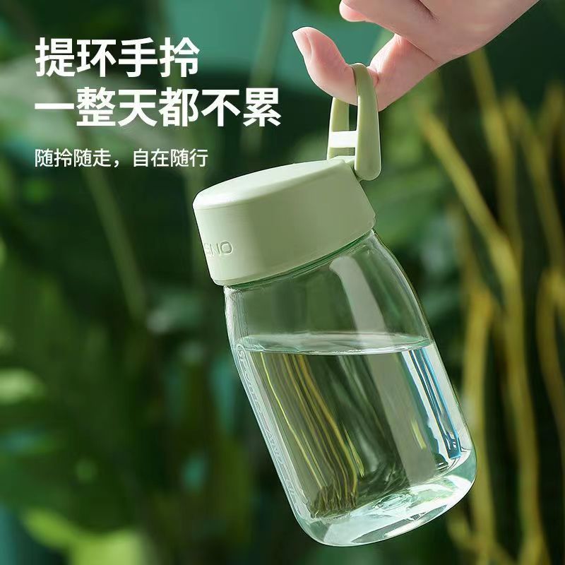 卡西诺水杯小巧便携学生耐高温水杯女生韩版高颜值防摔简约塑料杯