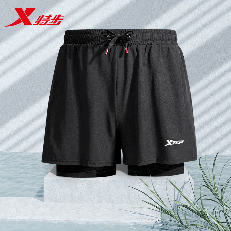 特步泳裤男士防尴尬2025新款宽松大码游泳裤男款泳衣泡温泉装备