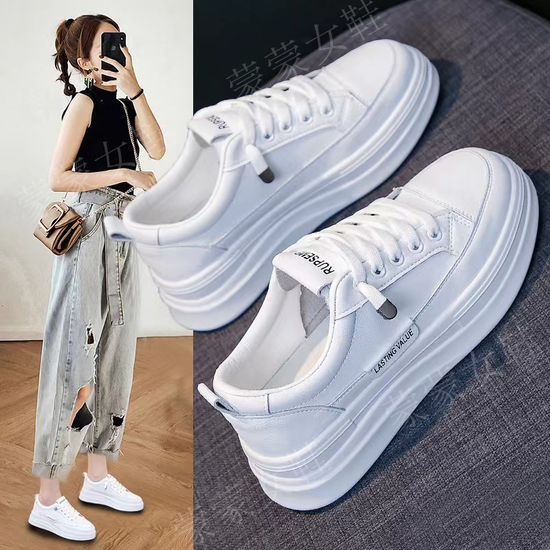 【平底鞋】25春季新款厚底懒人松糕底一脚套ins免系鞋带春夏季百搭