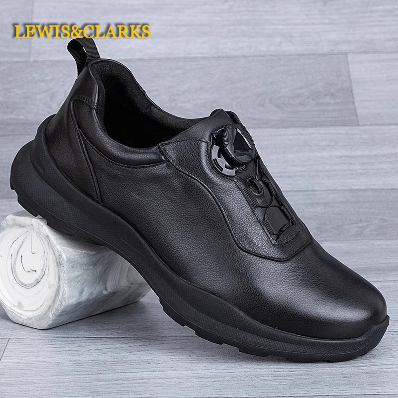 LEWIS&CLARKS秋季2025新款男鞋透气免系鞋带休闲鞋防滑跑步运动鞋