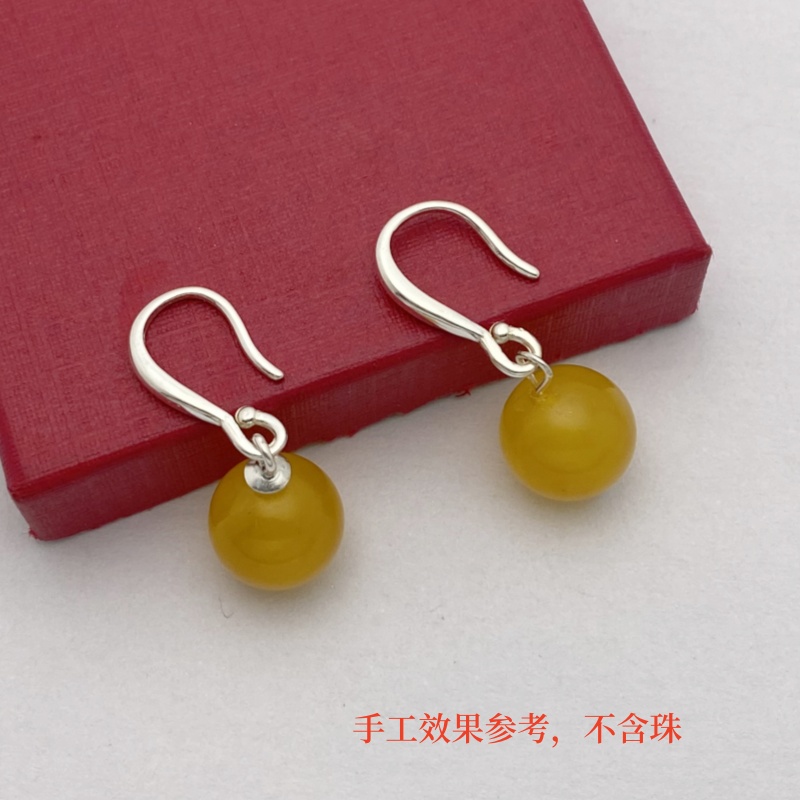 925银耳饰 纯银加粗小耳钩diy配件 开口耳勾子换耳坠手工耳饰材料