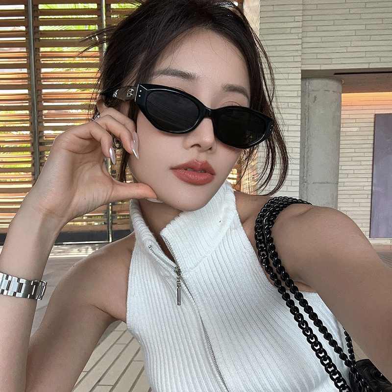 网红猫眼墨镜女潮ins凹造型超A嘻哈扮酷辣妹眼镜个性小框太阳镜男