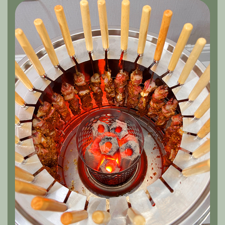 单双层室内室外无烟烧烤桶木炭耐用炭烤闷烤吊加厚户外烧烤炉简单