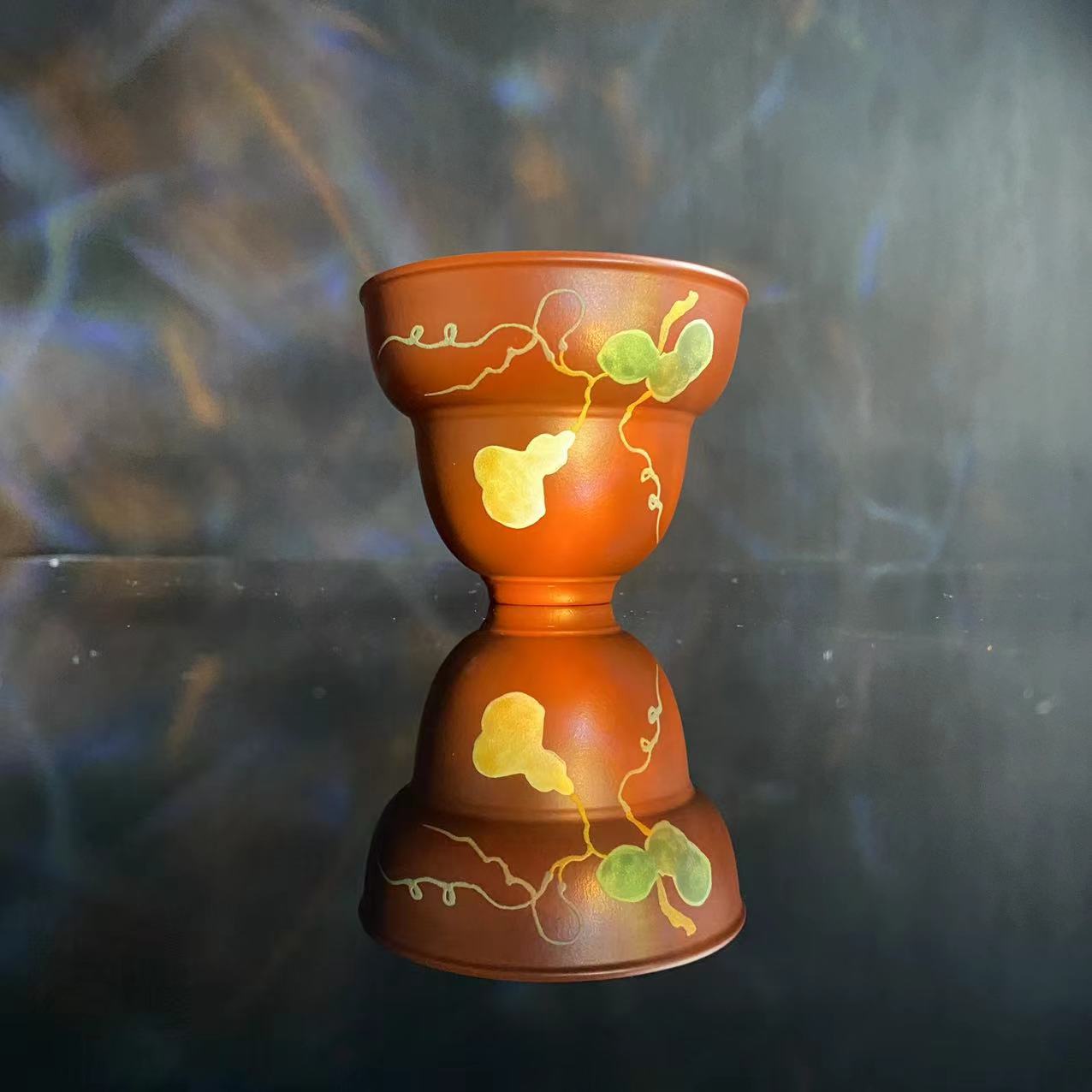 橙韵精选 紫砂 葫芦茶杯 75cc 手工