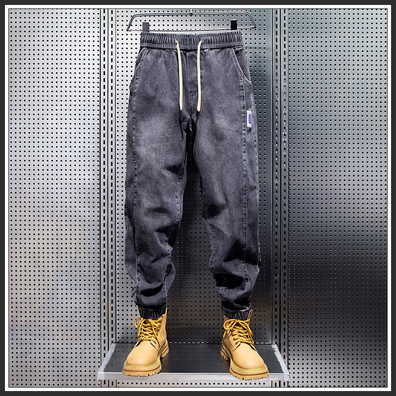 AOPAISHARK/奥派鲨基础常规微弹牛仔秋冬加绒中腰男士宽松牛仔裤