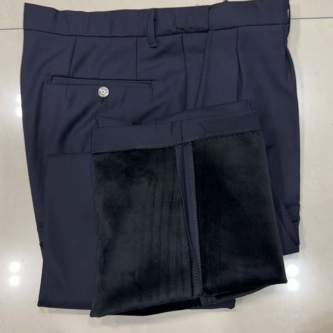 冬季通勤裤，保安工作加绒西裤