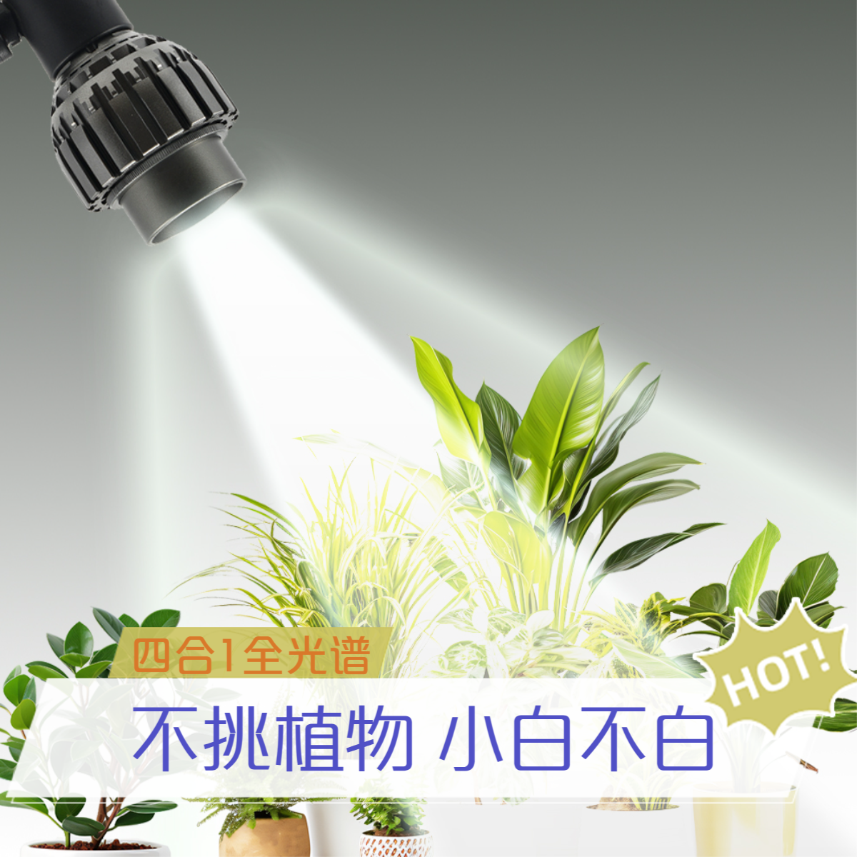 【官方自营】泽农四合一全光谱仿太阳光植物补光灯三角梅月季多肉