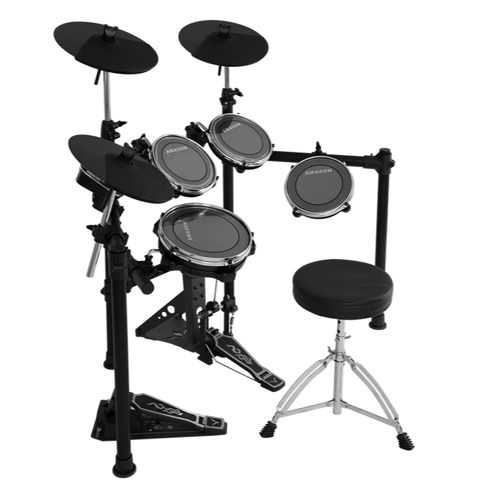 珠江艾茉森电子鼓AD-5S双油层真鼓皮五鼓三镲折叠舞台爵士电子鼓