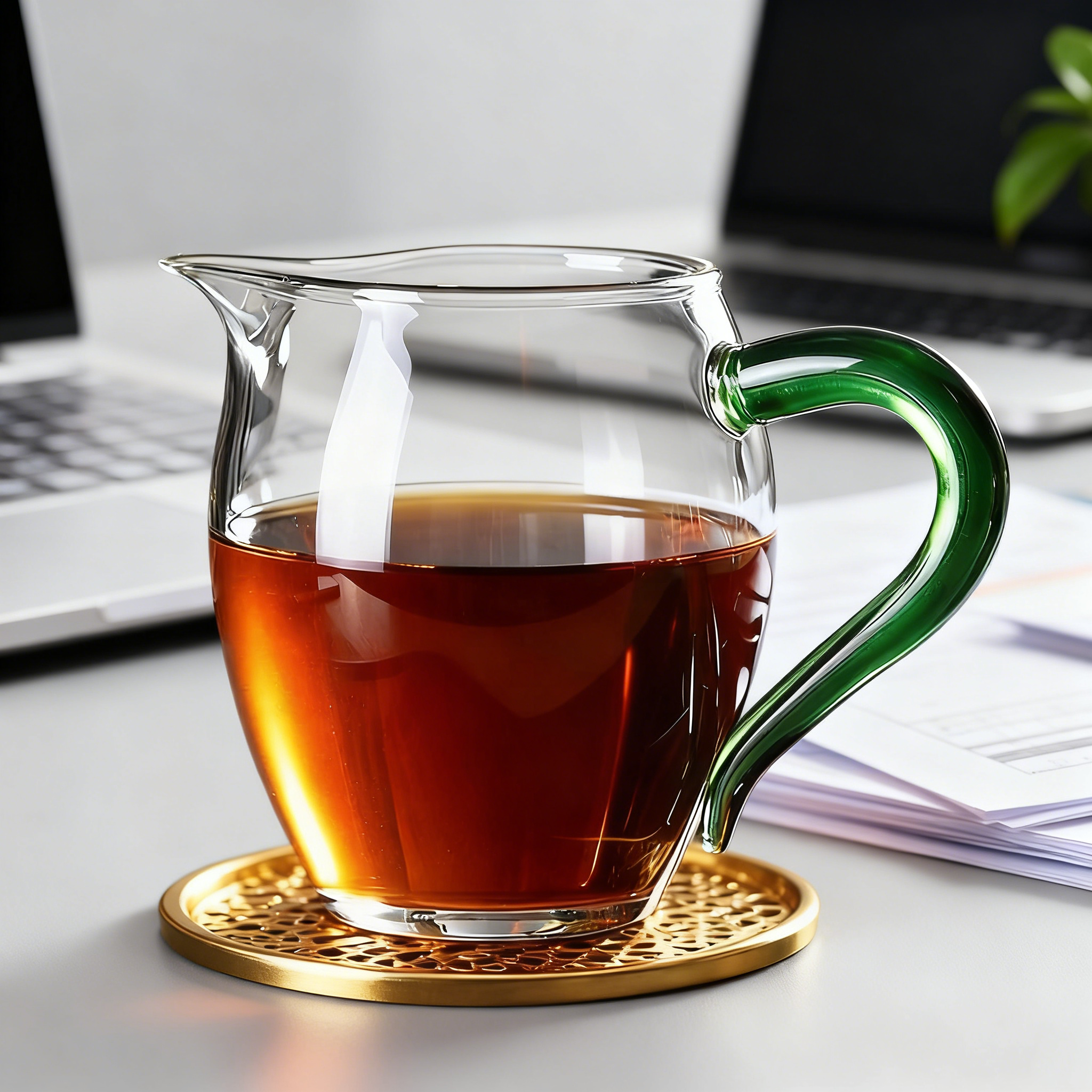 公道杯功夫茶具配件茶海分茶器茶漏加厚玻璃耐热透明泡茶过滤