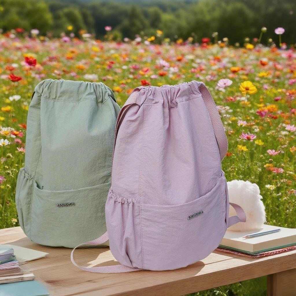 束口袋抽绳双肩包运动旅行背包新款简约大容量篮球包轻便健身收纳