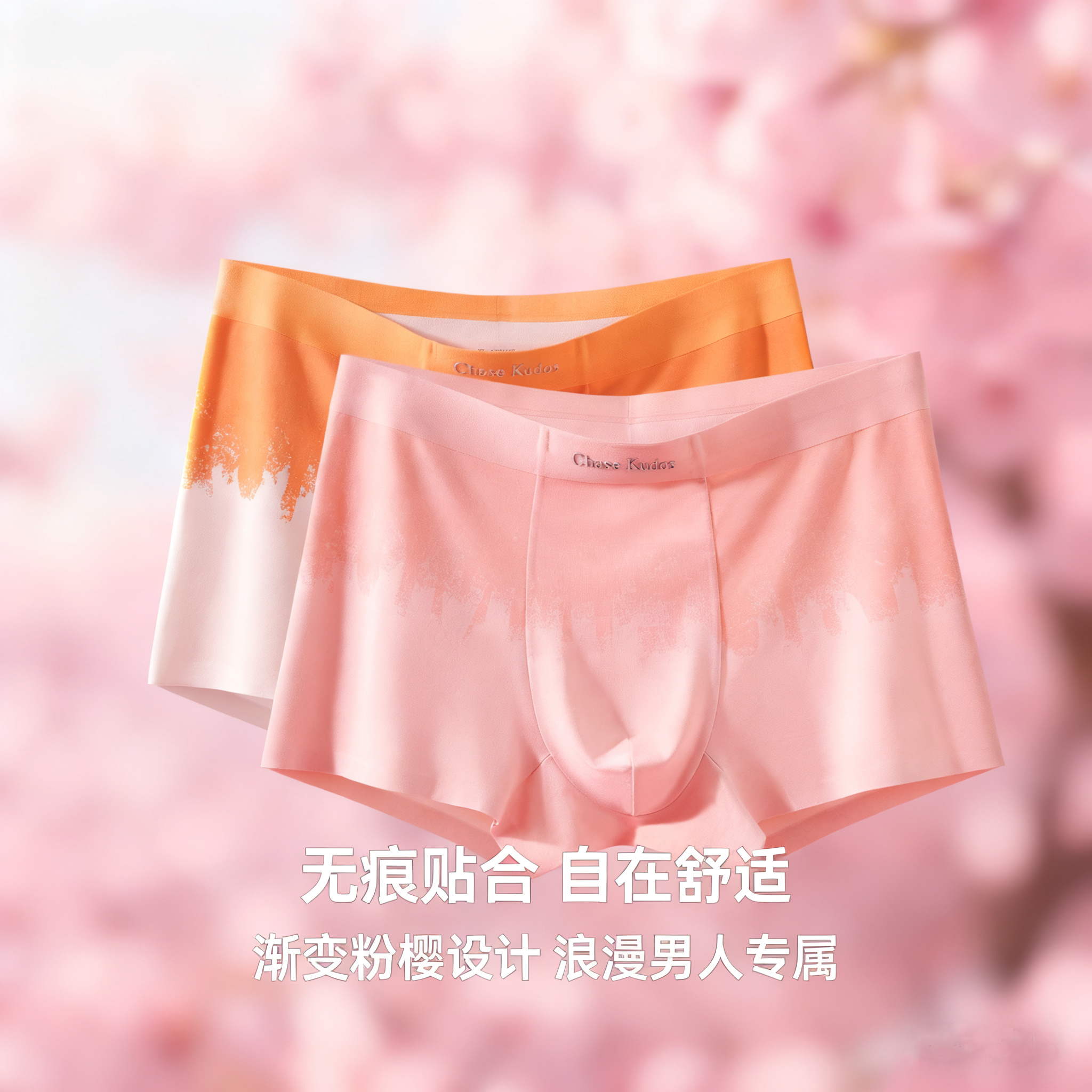Chase kudos60支莫代尔 10A抑菌内裆 透气无痕舒适男士内裤平角裤