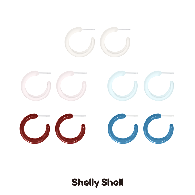 Shelly Shell 铜合金耳饰 热恋耳钉 时尚小众简约