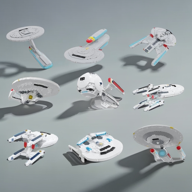 国产MOC小颗粒积木星际飞船系列模型益智拼插玩具积木礼物摆件男