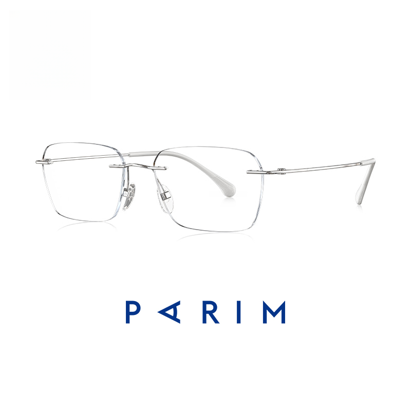 无框眼镜女高级感可配度数派丽蒙知性超轻方框钛架近视眼镜87027