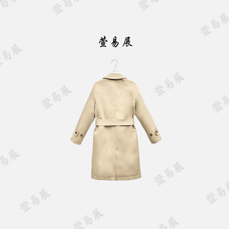 萱易展-“维港听风”英伦轻奢气质翻领束腰显瘦风衣外套-WT090501