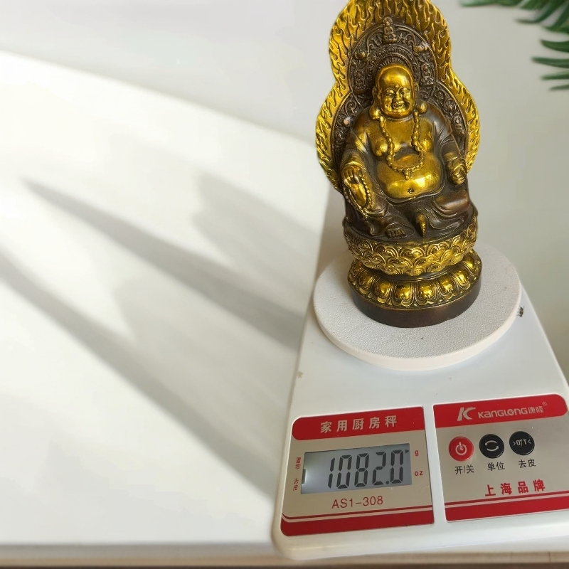 纯铜弥勒佛家庭摆件