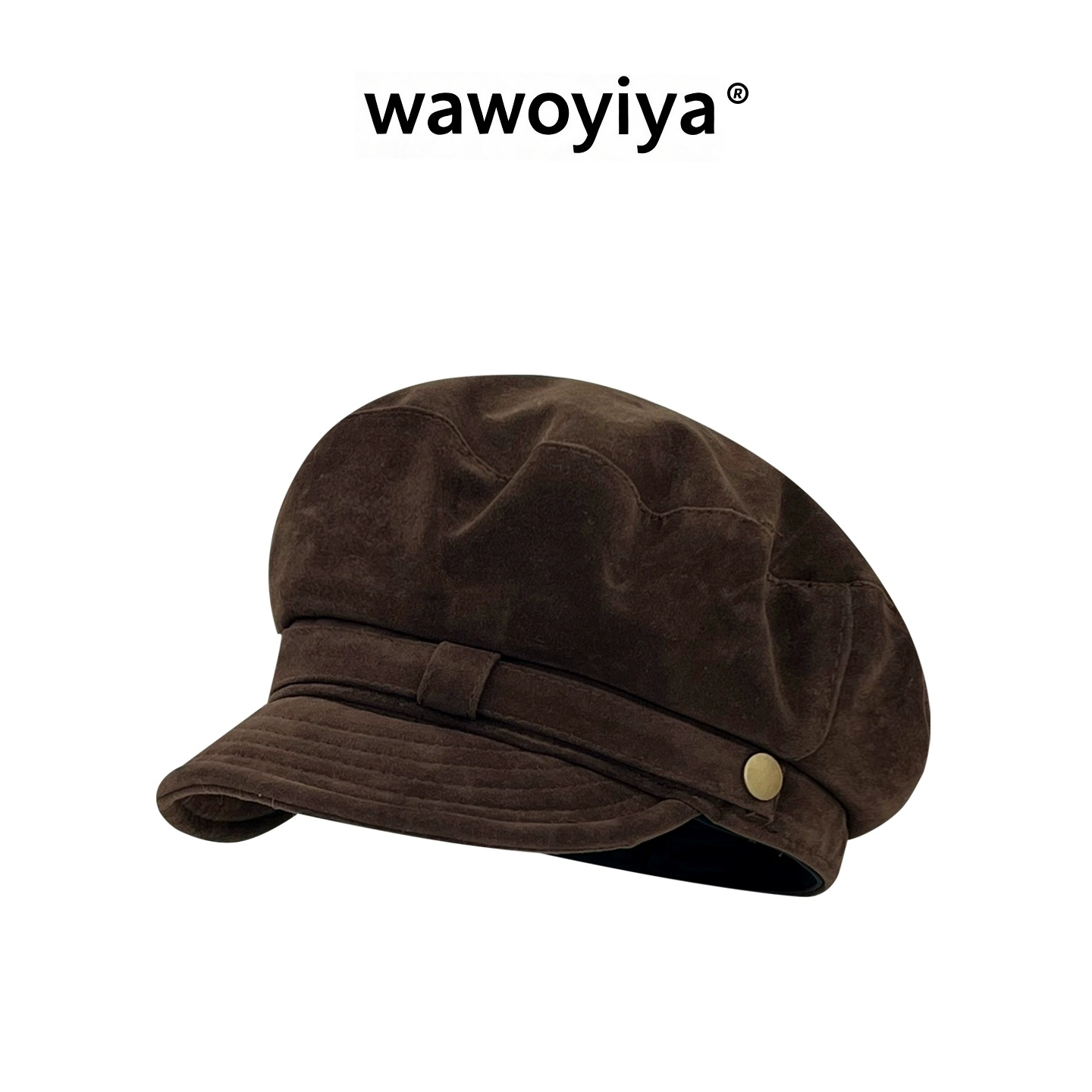 英伦复古贝雷帽子女秋冬高级感麂皮绒画家帽时髦百搭显脸小八角帽