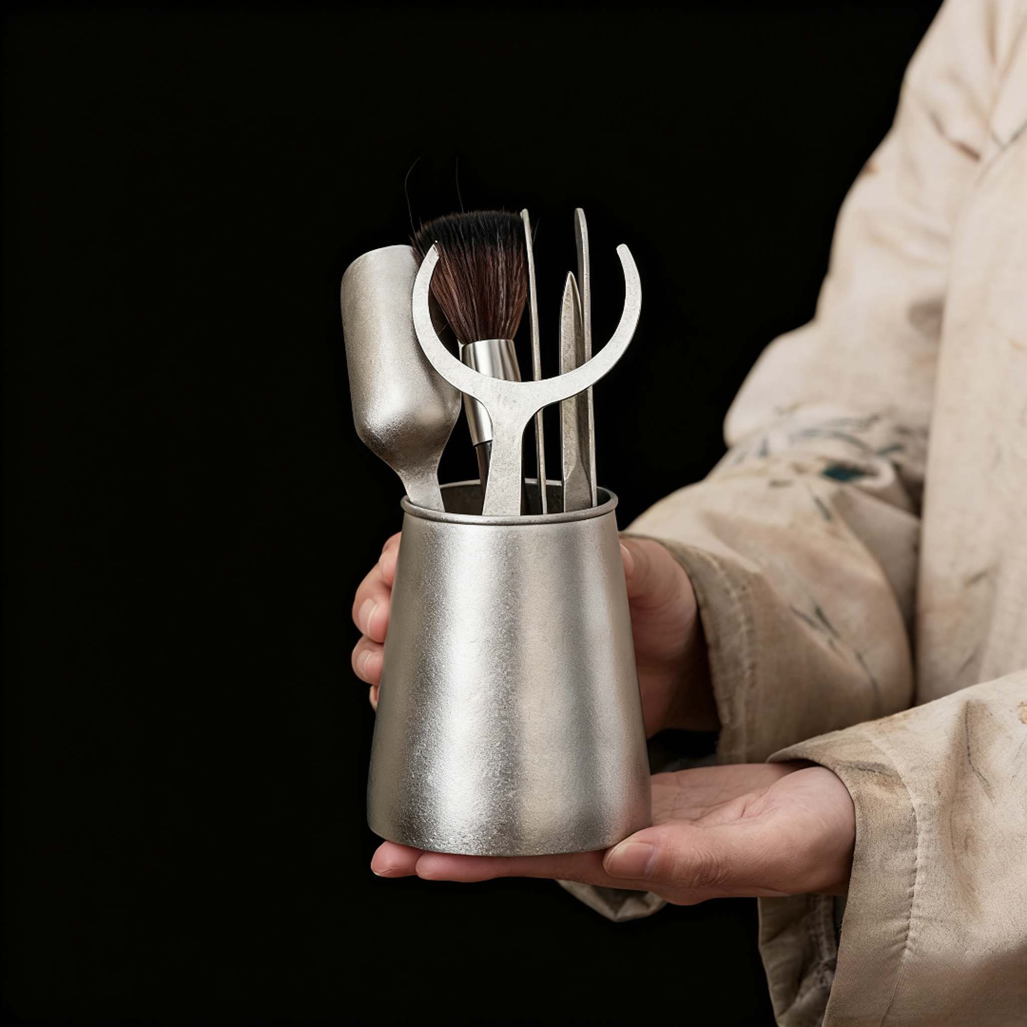 物姿纯钛茶道六君子高档泡茶工具钛茶夹茶针茶刷茶勺茶道配件大全