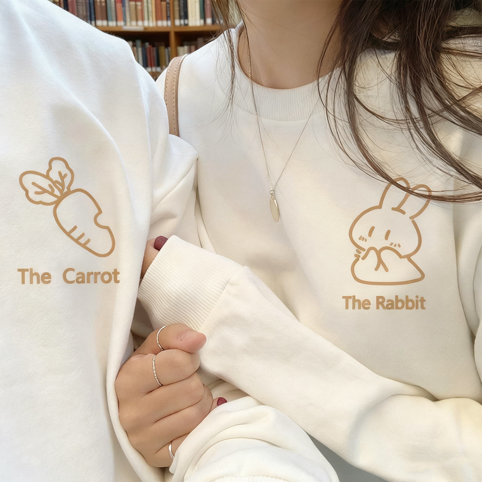 【两件装】情侣装圆领卫衣无帽2025新款秋冬季网红超火高级感外套装