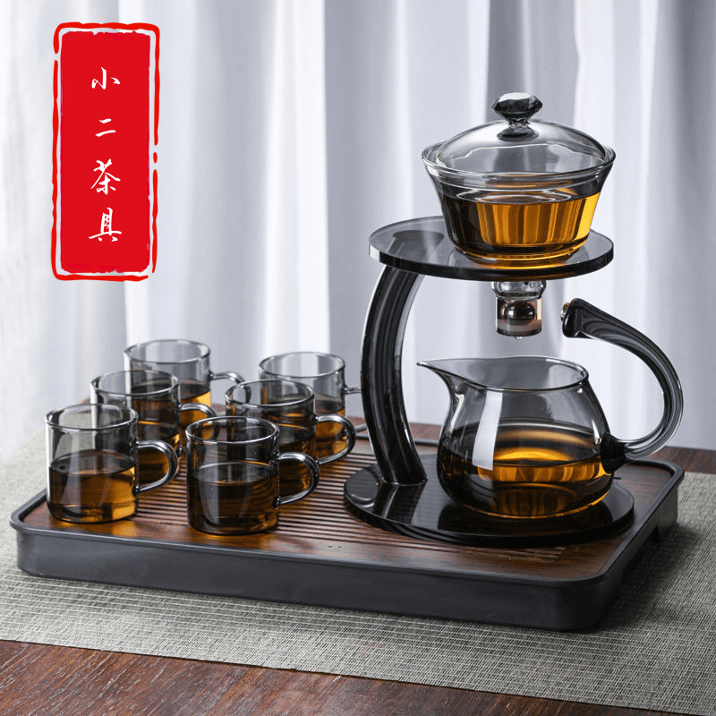 茶具家用磁吸全自动泡茶壶耐热冲茶器高档透明过滤加厚茶壶茶具