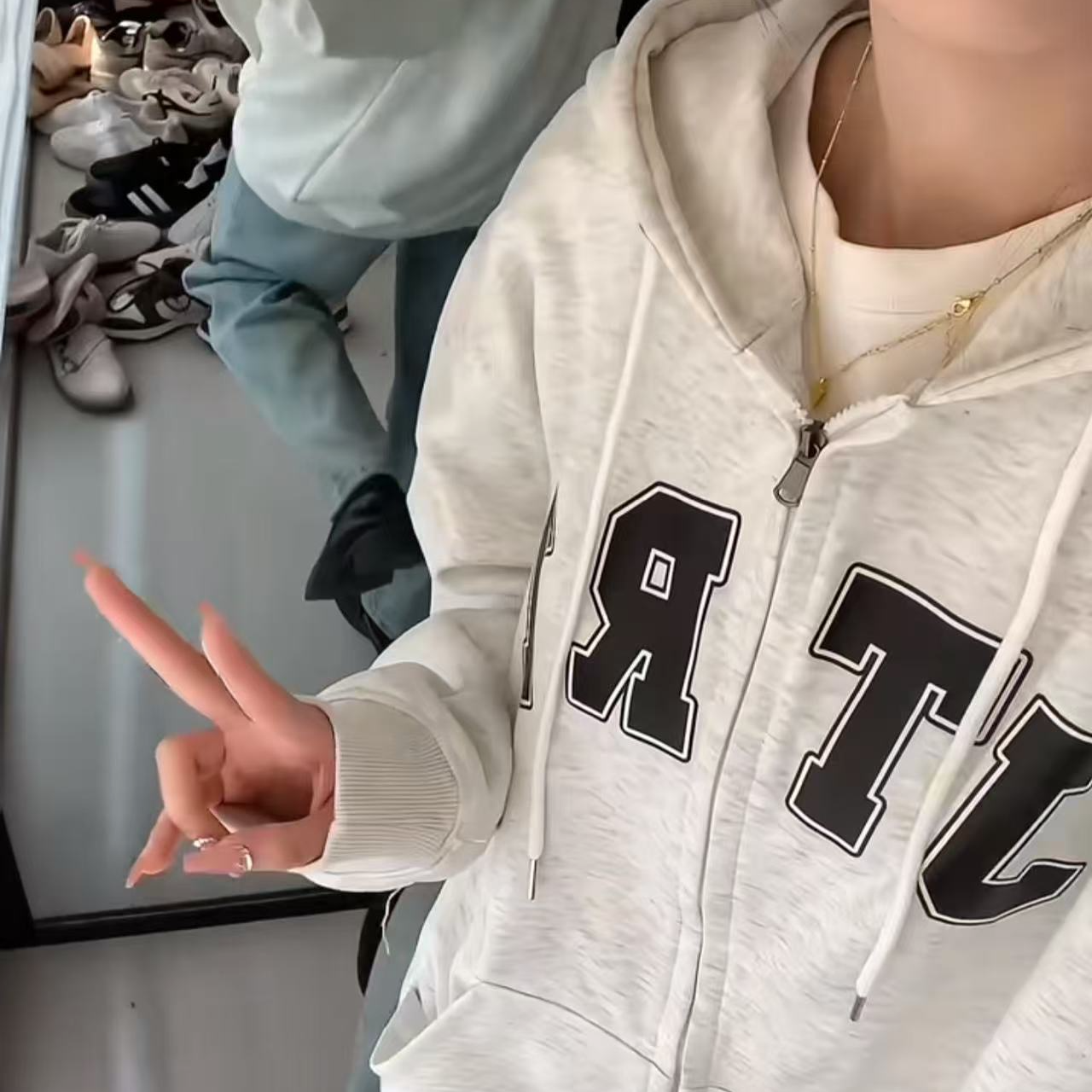 加大码300斤美式复古港风拉链卫衣男女秋冬宽松显瘦重磅开衫外套