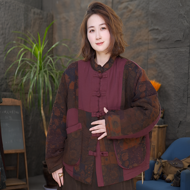 【棉服】宽松立领不褪色常规款棉衣棉服保暖加厚民族风中式盘扣外套
