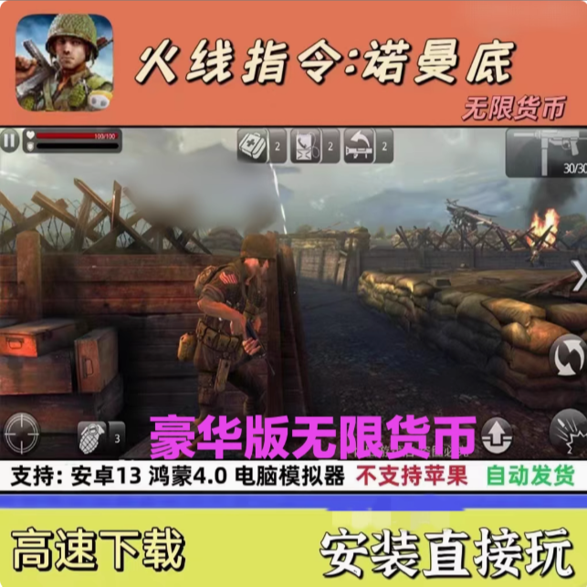 火线指令：诺曼底 安卓/鸿蒙  手机版   无限货币  一键直装