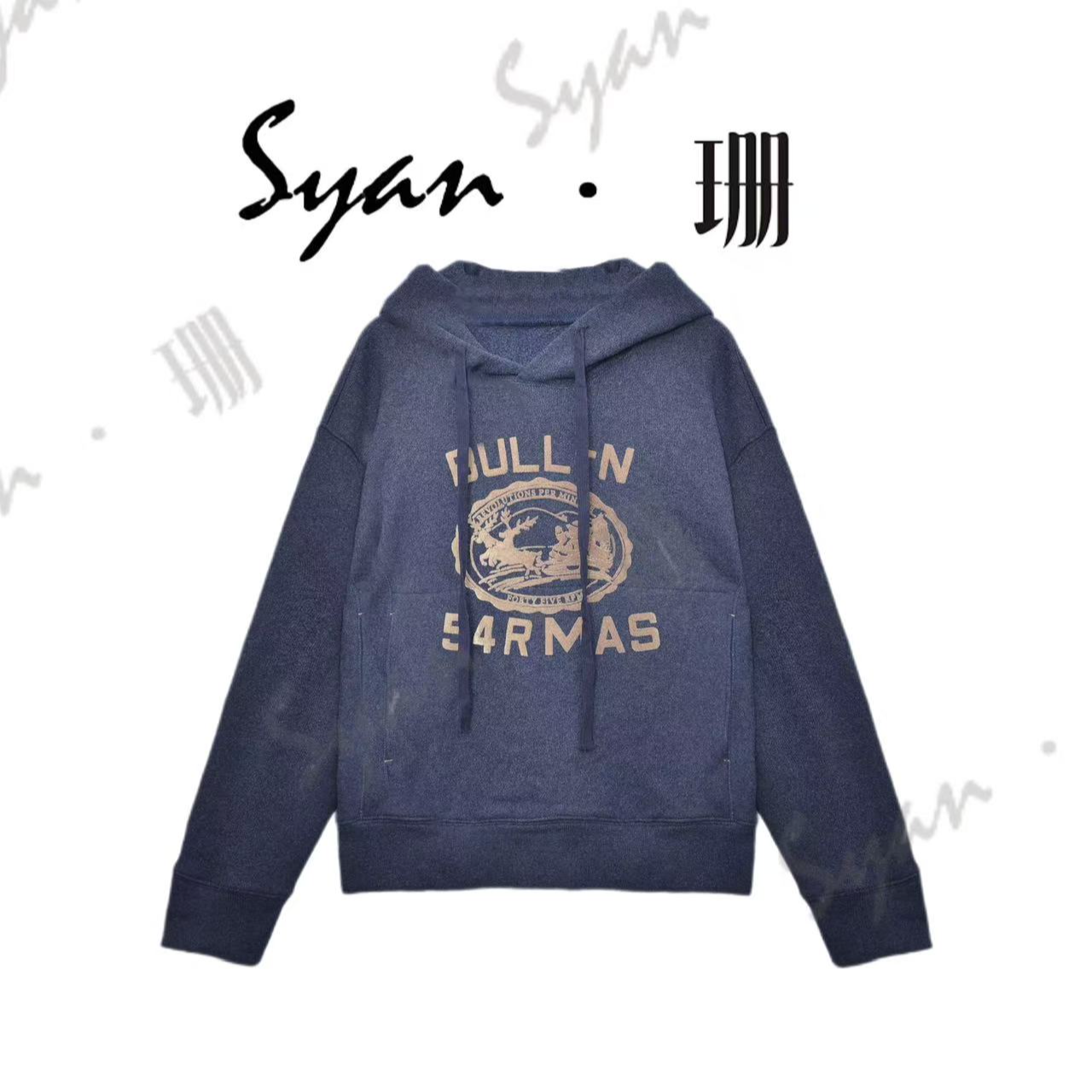 Syan【几何星球】秋季连帽长袖洋气宽松型女款轻奢时尚卫衣