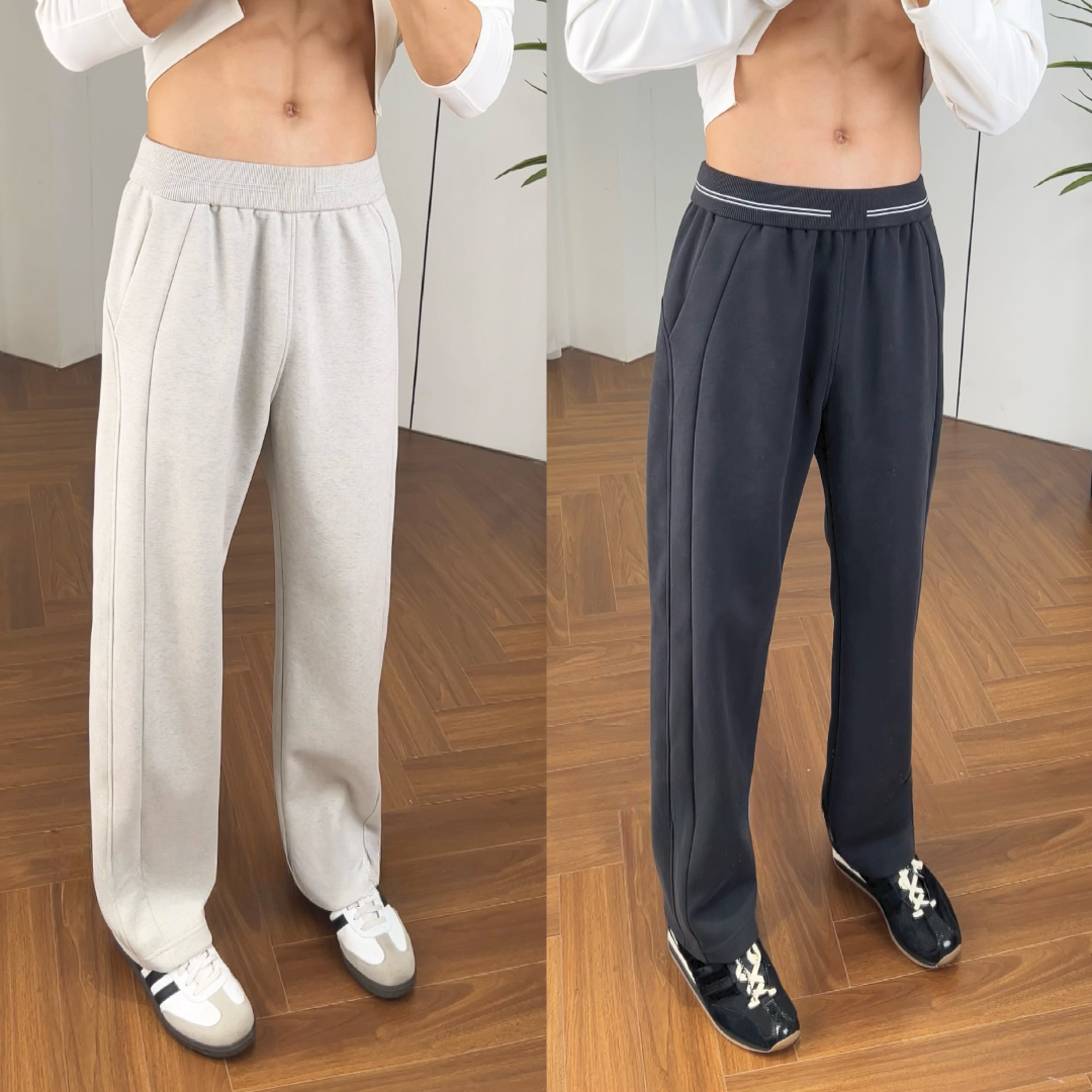 休闲裤男款2025秋季新款直筒裤子男生百搭透气宽松垂感阔腿长裤男