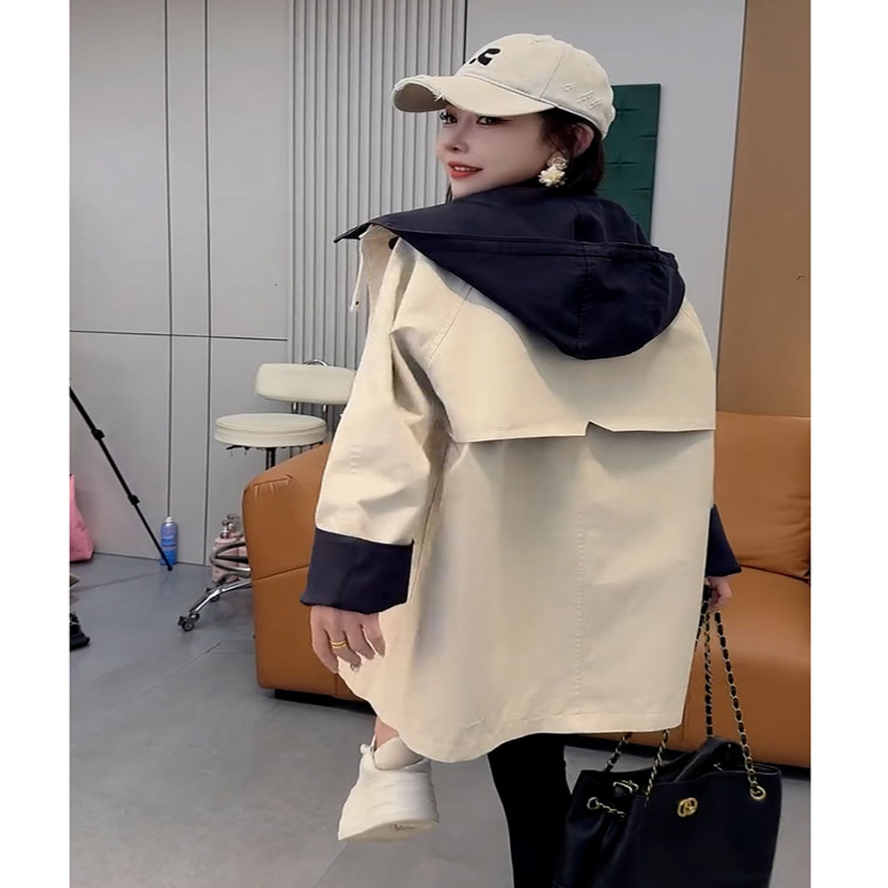 韩系独特超好看上衣轻奢高级感减龄洋气时尚卡其色风衣外套女秋季