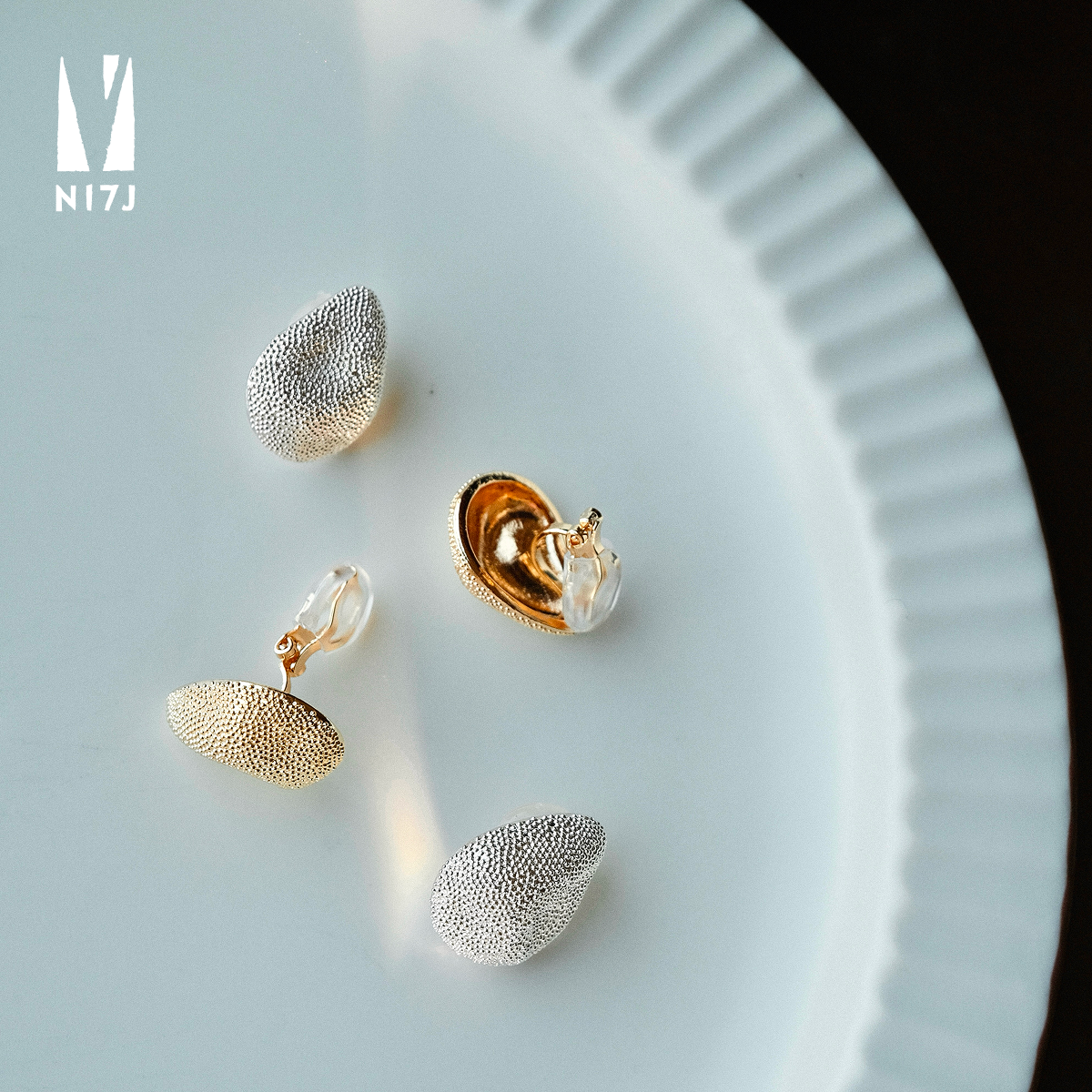 铜合金耳饰 铜合金耳饰「N17J·礁石之上」姐感耳夹气质轻奢2025年