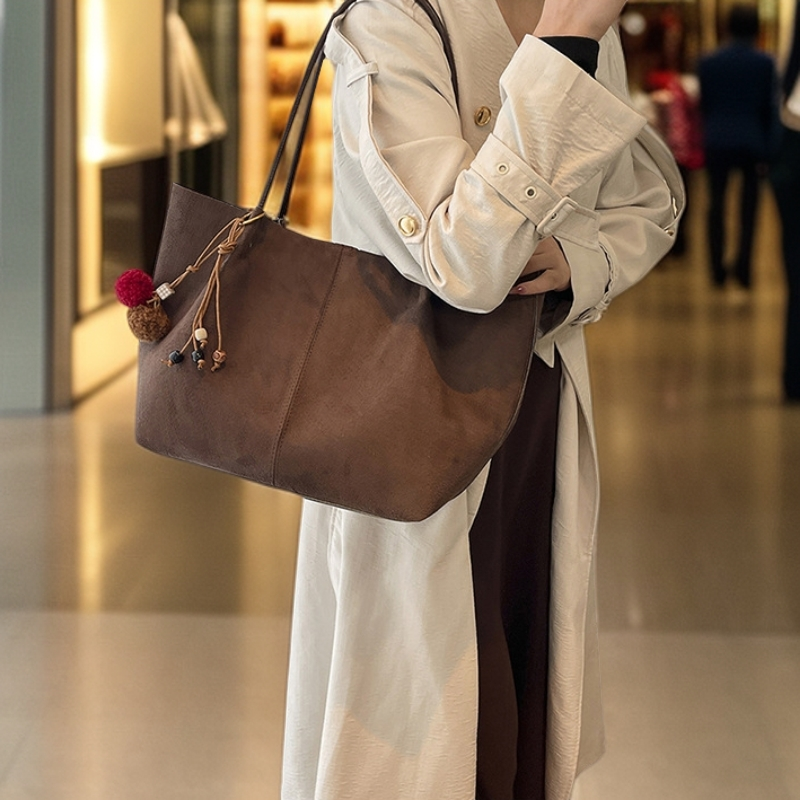 百搭通勤托特包复古大容量包包女2025秋冬新款休闲简约单肩手提包