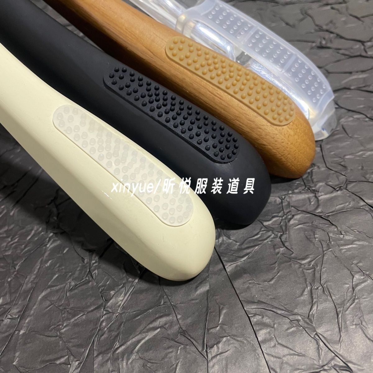 服装店衣架防滑贴衣挂配件白色胶条防滑套黑色自粘防滑套衣架贴条