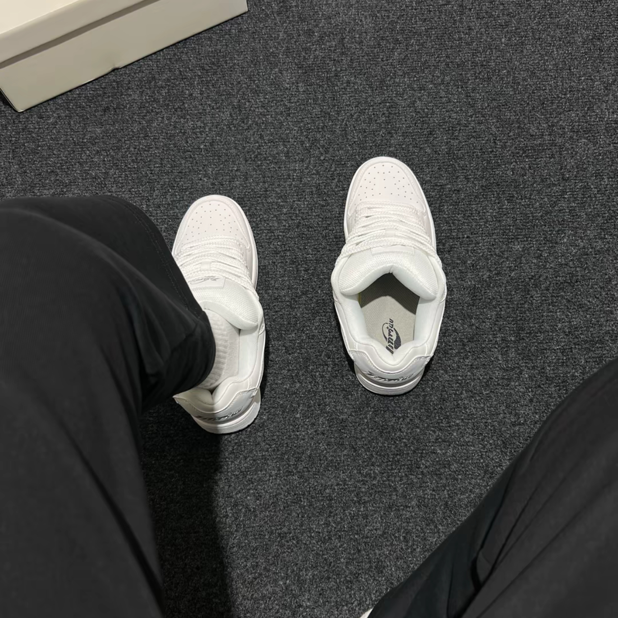 Tinmuu天牧闪电面包鞋厚底增高板鞋小白鞋潮流休闲鞋男鞋鞋子男款