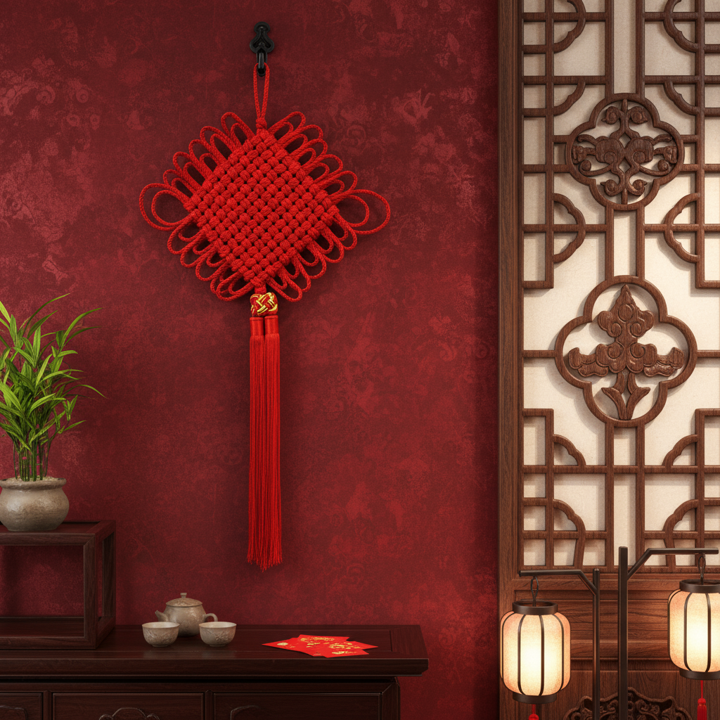 高档中国结挂件过新年喜庆装饰客厅玄关电视背景墙入户门对门