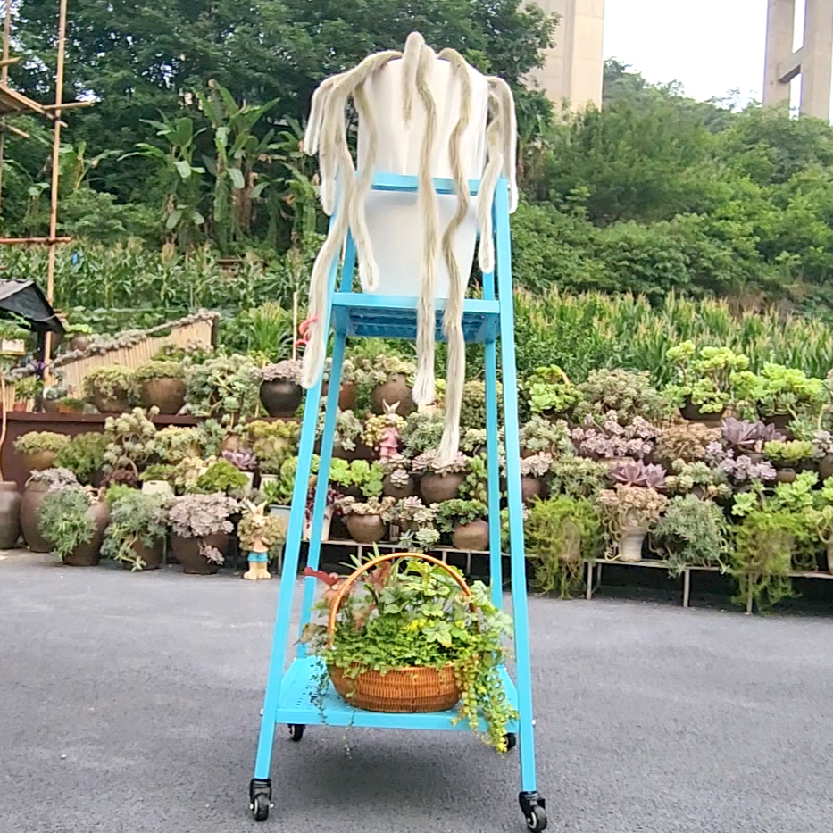 【新款】九尾狐专用花盆架老桩阳台置物架室外庭院不锈钢垂吊花架子