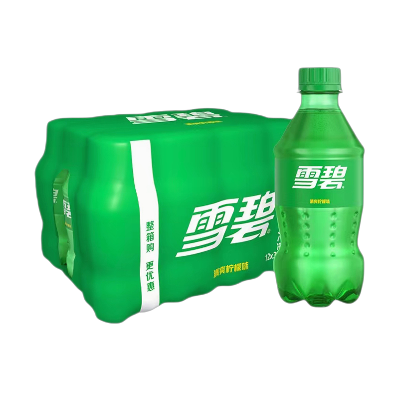 【9瓶包邮】雪碧300ml每瓶柠檬味瓶装瓶装即饮可乐汽水饮料清爽